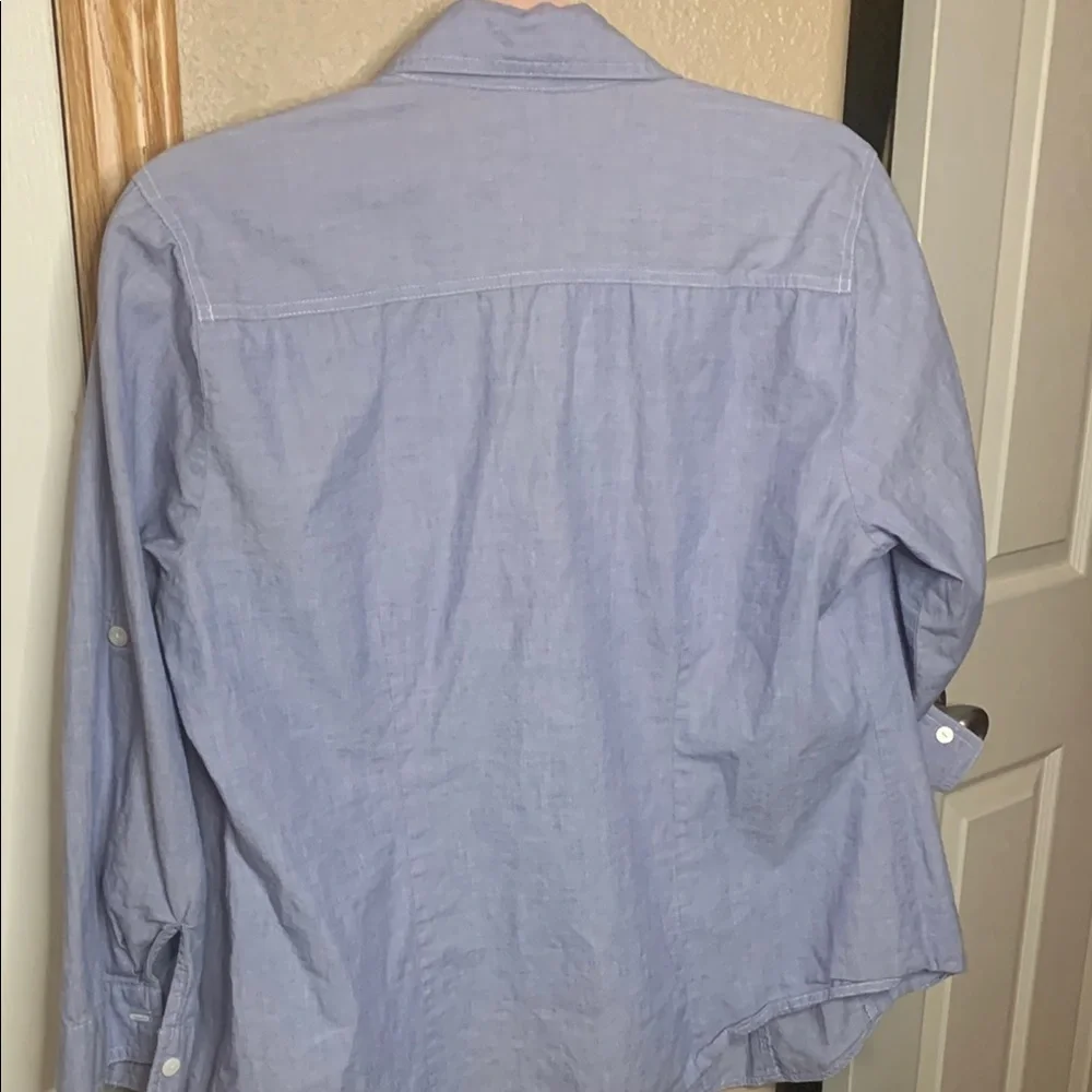 HARVE BENARD Light Blue Cotton Button Down Shirt - Picture 3 of 8